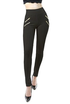 Zipper Design Stretchy and Comfortable Fashion Leggings Pants for Women