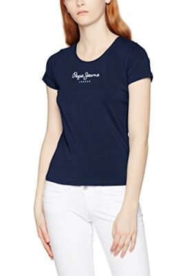 Pepe Jeans New Virginia T-Shirts & Polo Shirts Women Marine – S – Short-Sleeved T-Shirts Shirt